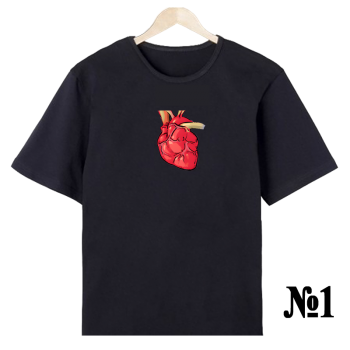 Футболка «Команда сердца» (строгий нейтральный дизайн, односторонняя печать спереди) АКЦИЯ