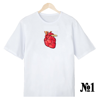 Футболка «Команда сердца» (строгий нейтральный дизайн, односторонняя печать спереди) АКЦИЯ