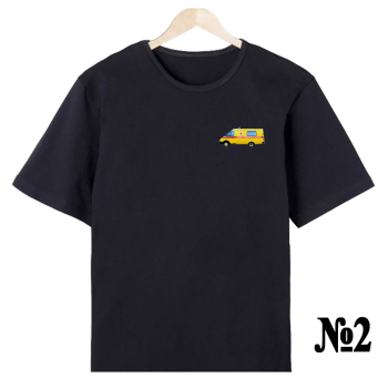 Футболка «Бригада скорой» — строгий нейтральный дизайн, односторонняя печать спереди