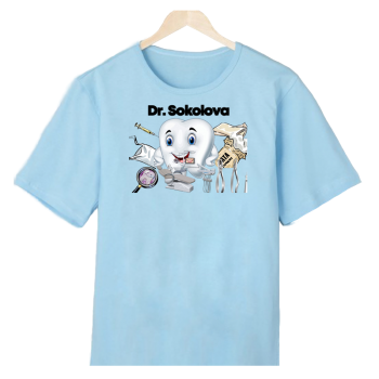 Футболка «Команда стоматологии — профессионально и с юмором»